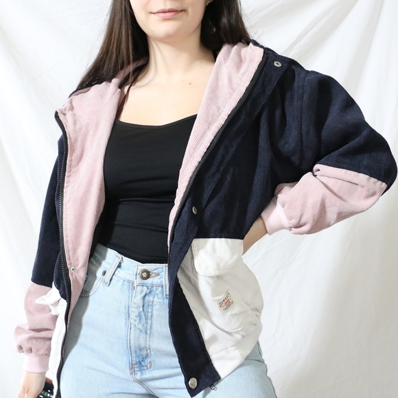 Colourblock Corduroy Jacket